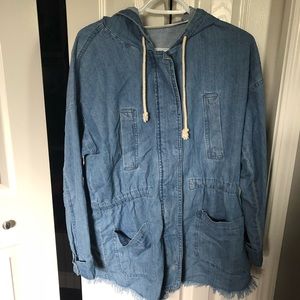 Denim long jacket